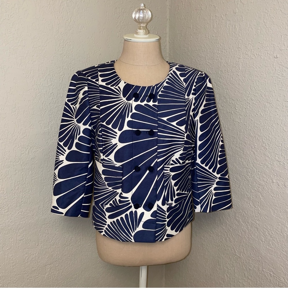 J. Crew (sample) Blue and White Blazer‎ Jacket